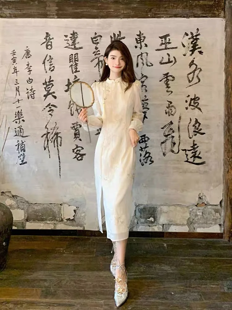 烟岚云岫 | 新中式旗袍连衣裙
