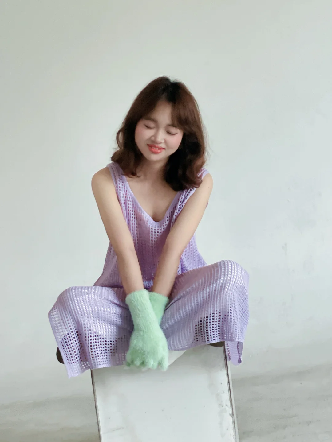 梵登女士写真这套真的泰舒服了～紫色好韩！