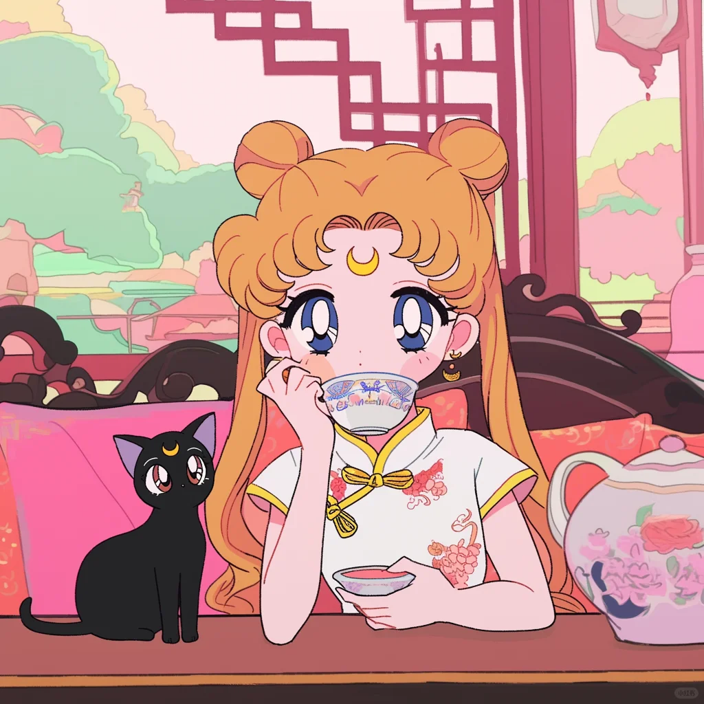 古风美少女 | 月野兔和她的猫