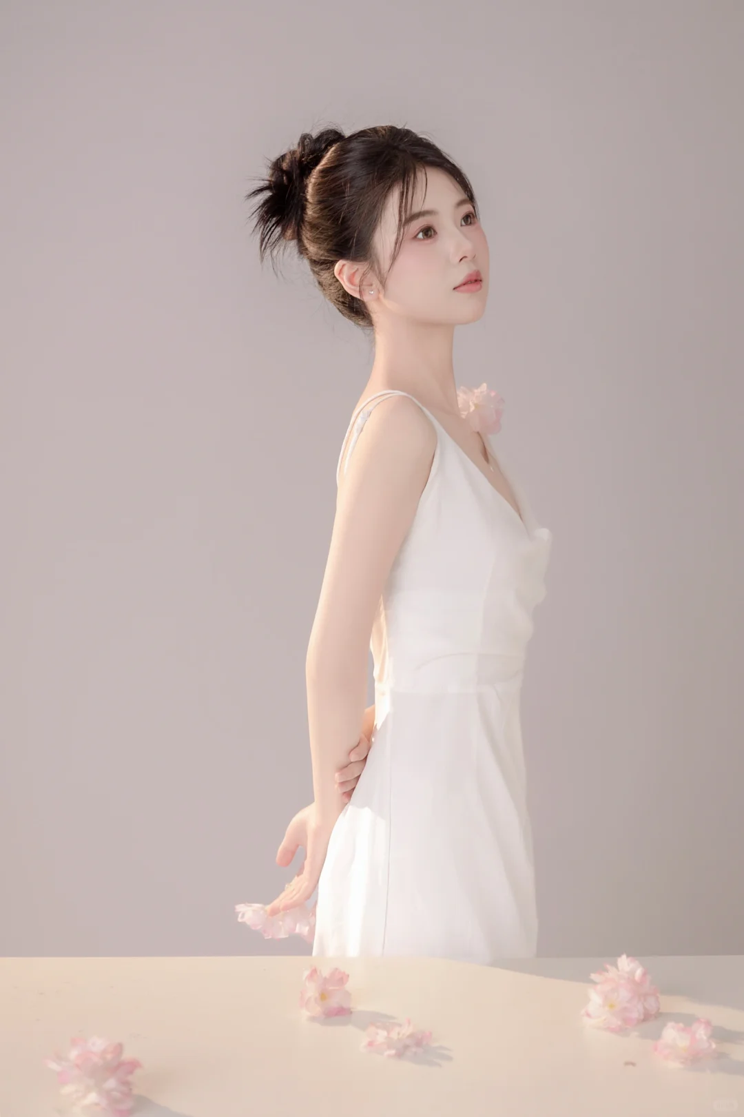 韩系轻氧肖像风～花与纯欲少女