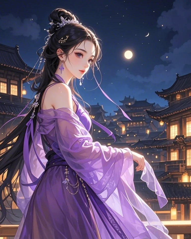 妆容淡雅眉间画， 气质雍容世所夸。