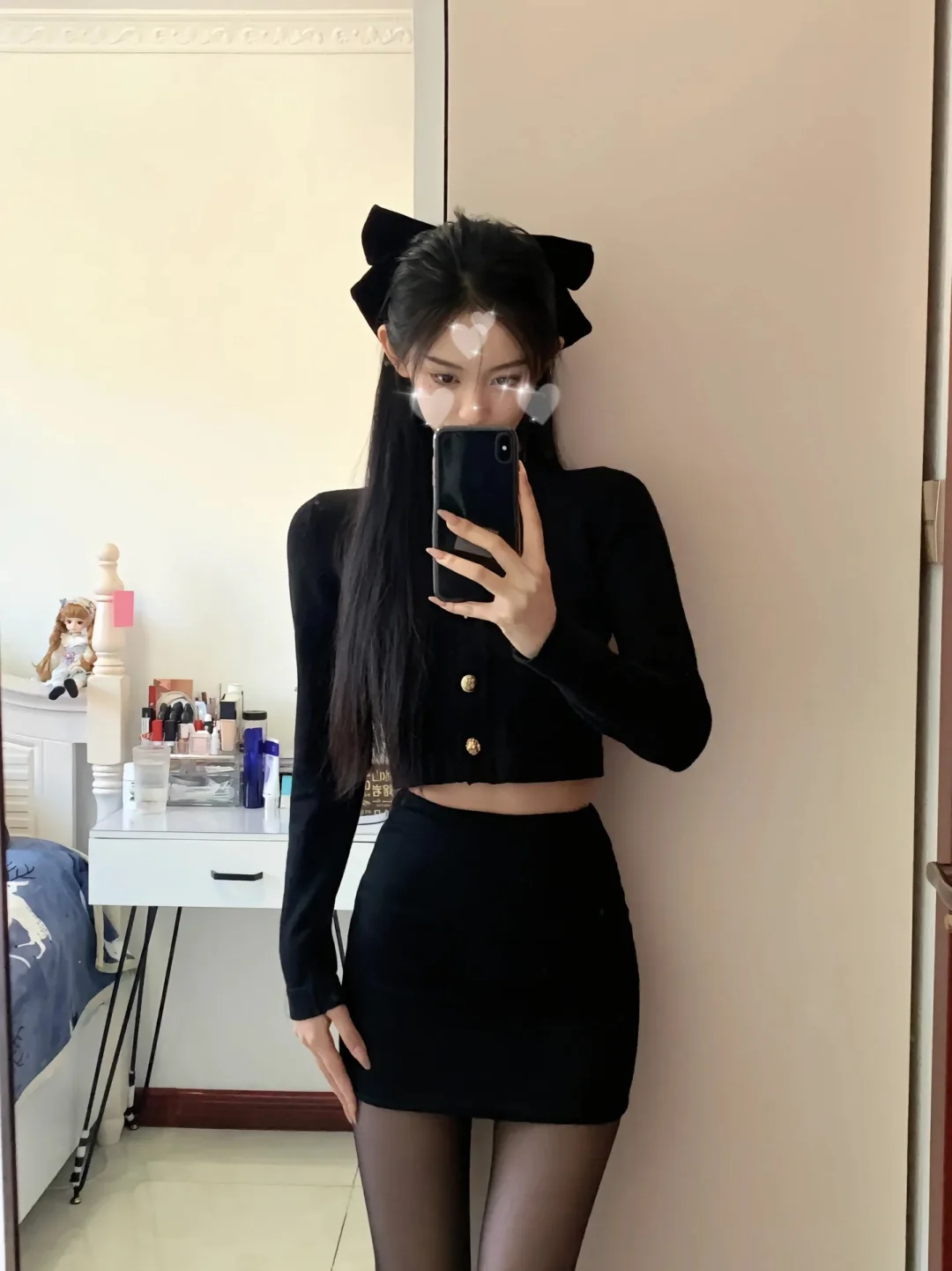 姐姐三要素，长发 黑s丝 包臀裙#包臀裙#纯欲