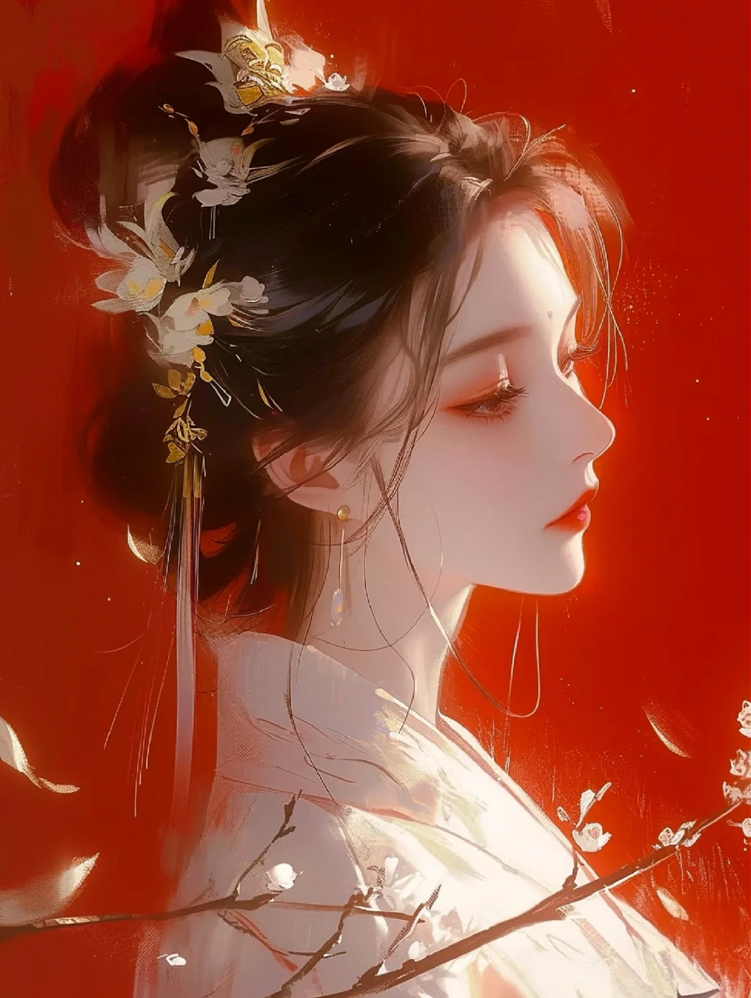 古风 | 古风美女|那一抹嫣红
