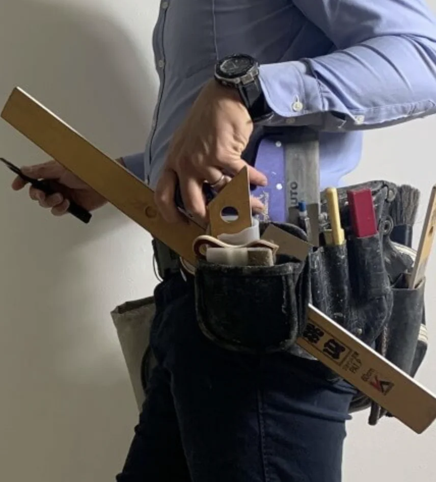 日本壁纸职人的工具专业腰包