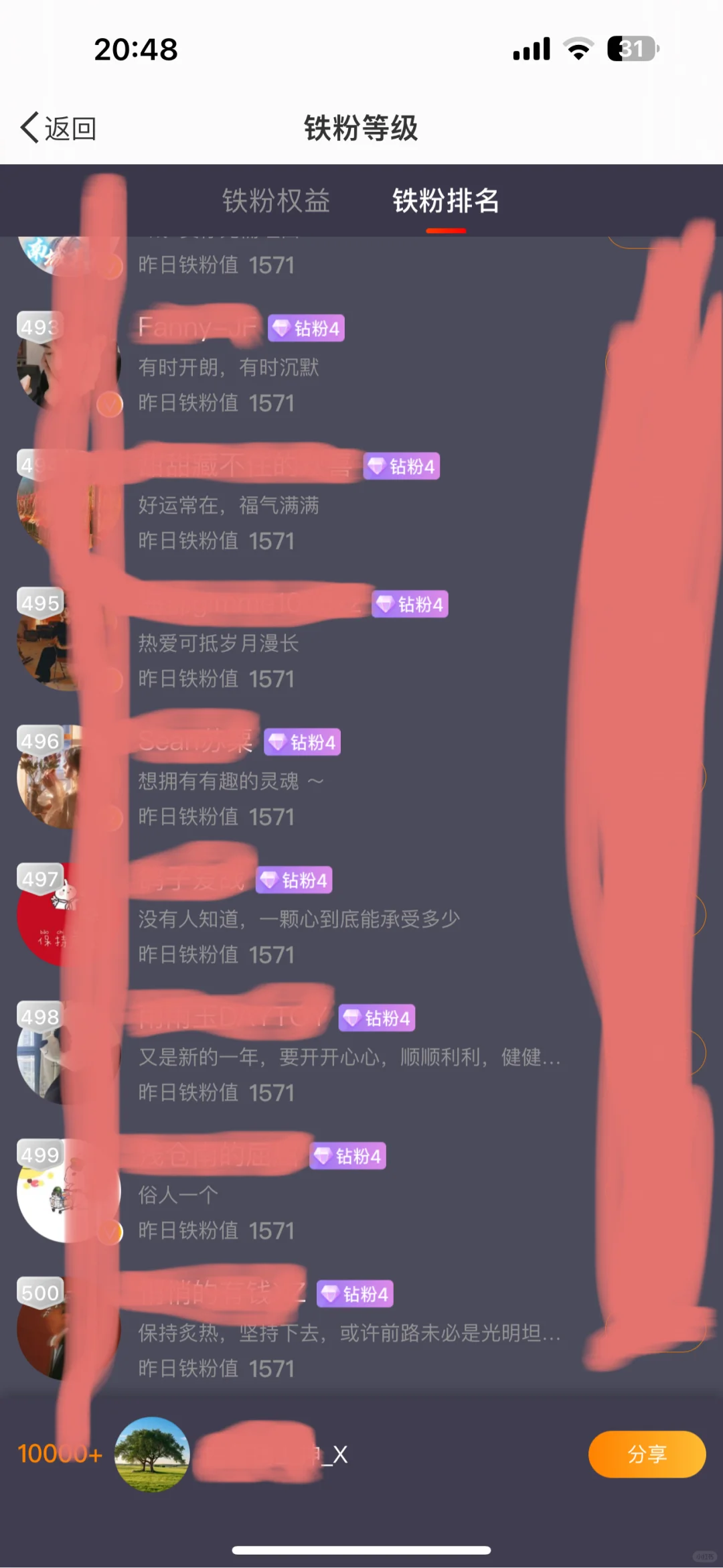 一万➕ 排名🤦‍♀️