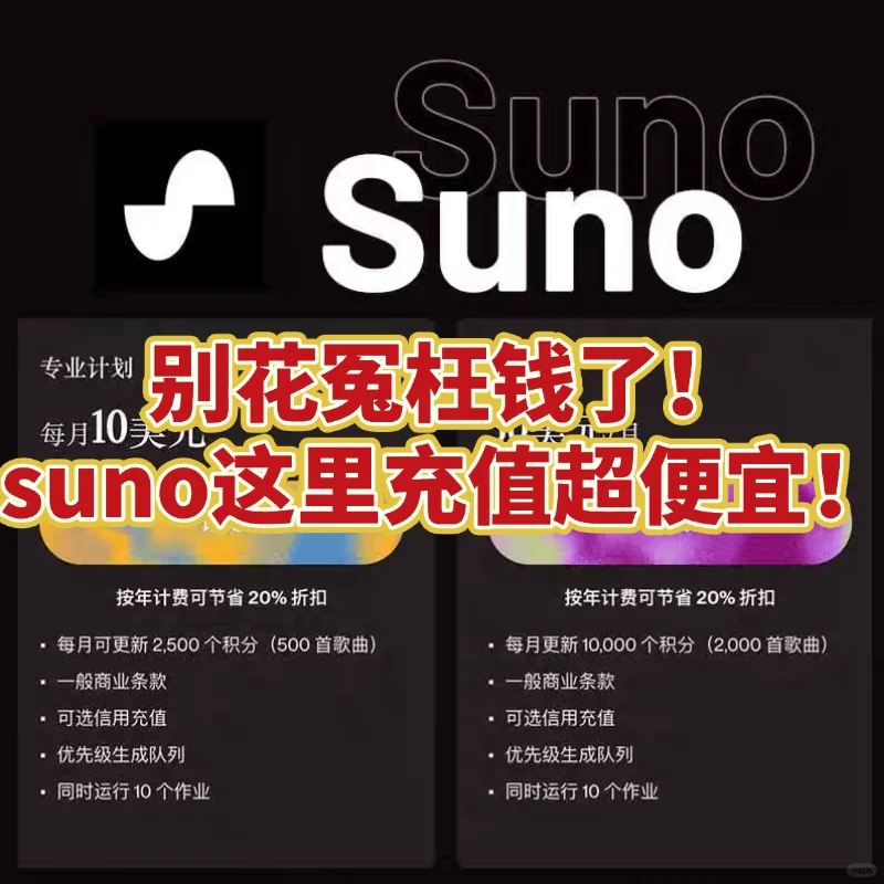 年度最伟大的发现！suno超便宜！