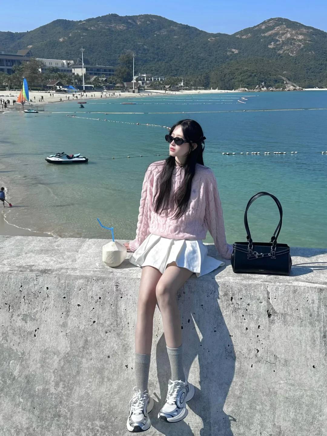 在果冻海边浅春系一下