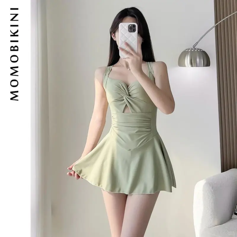 韩版ins风👙保守显瘦泳衣