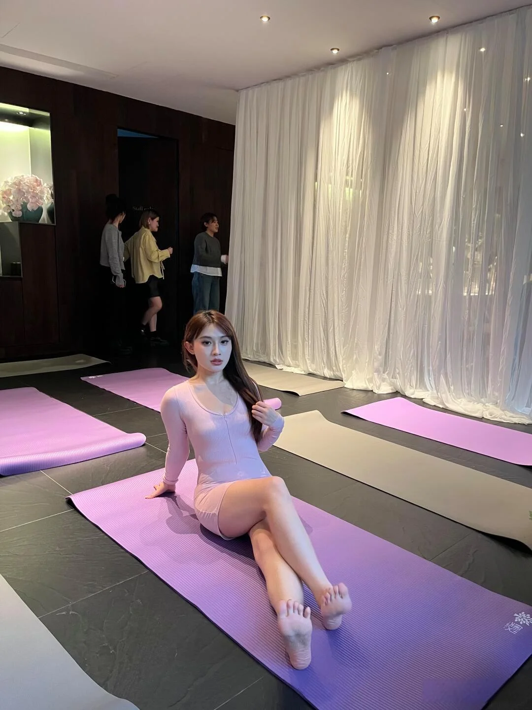 瑜伽时的自拍
