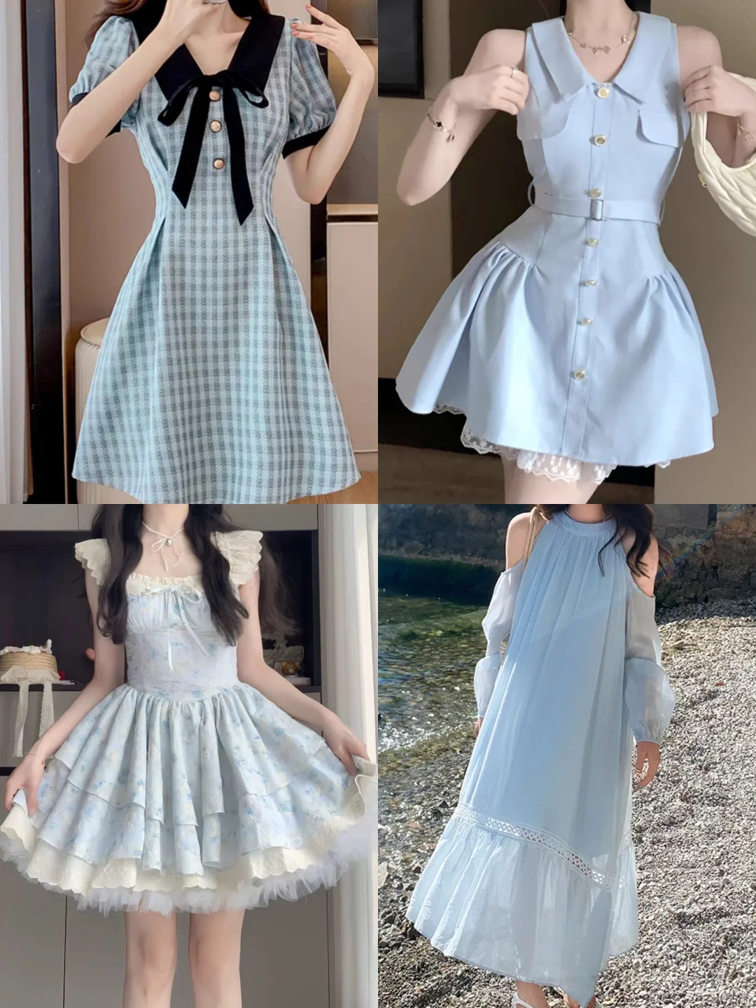 蓝色小裙裙