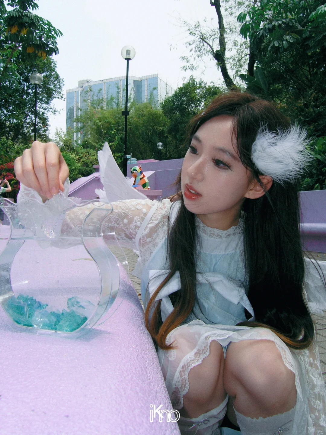 在香港九龙公园当一会儿天使