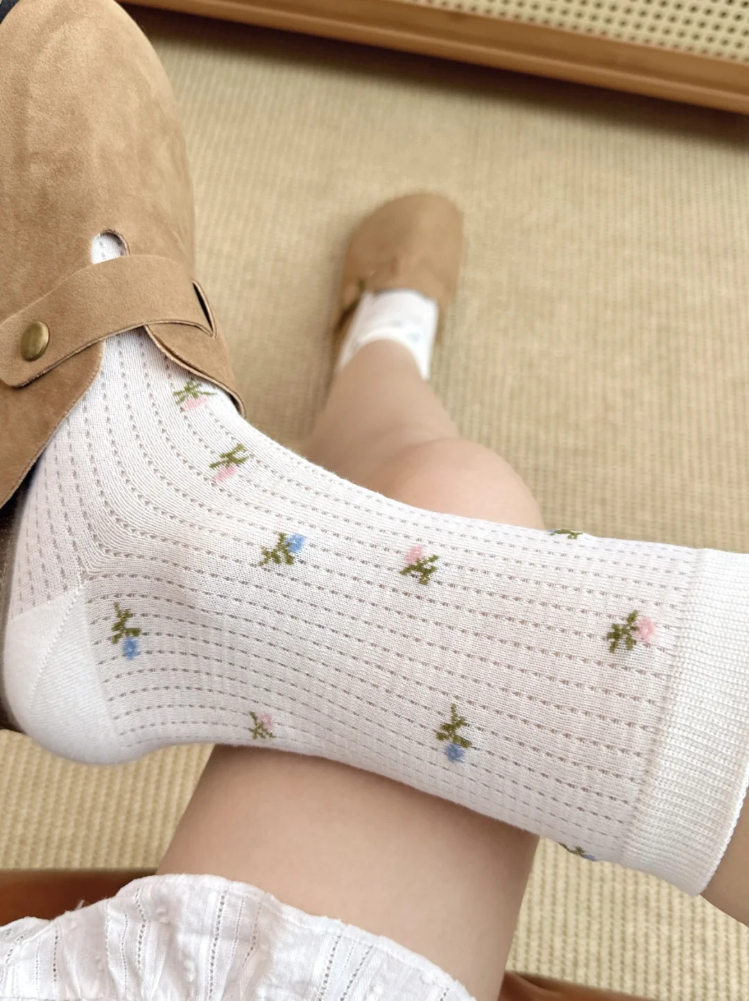早八党超！爱！这碎花袜子美晕了！25新喔