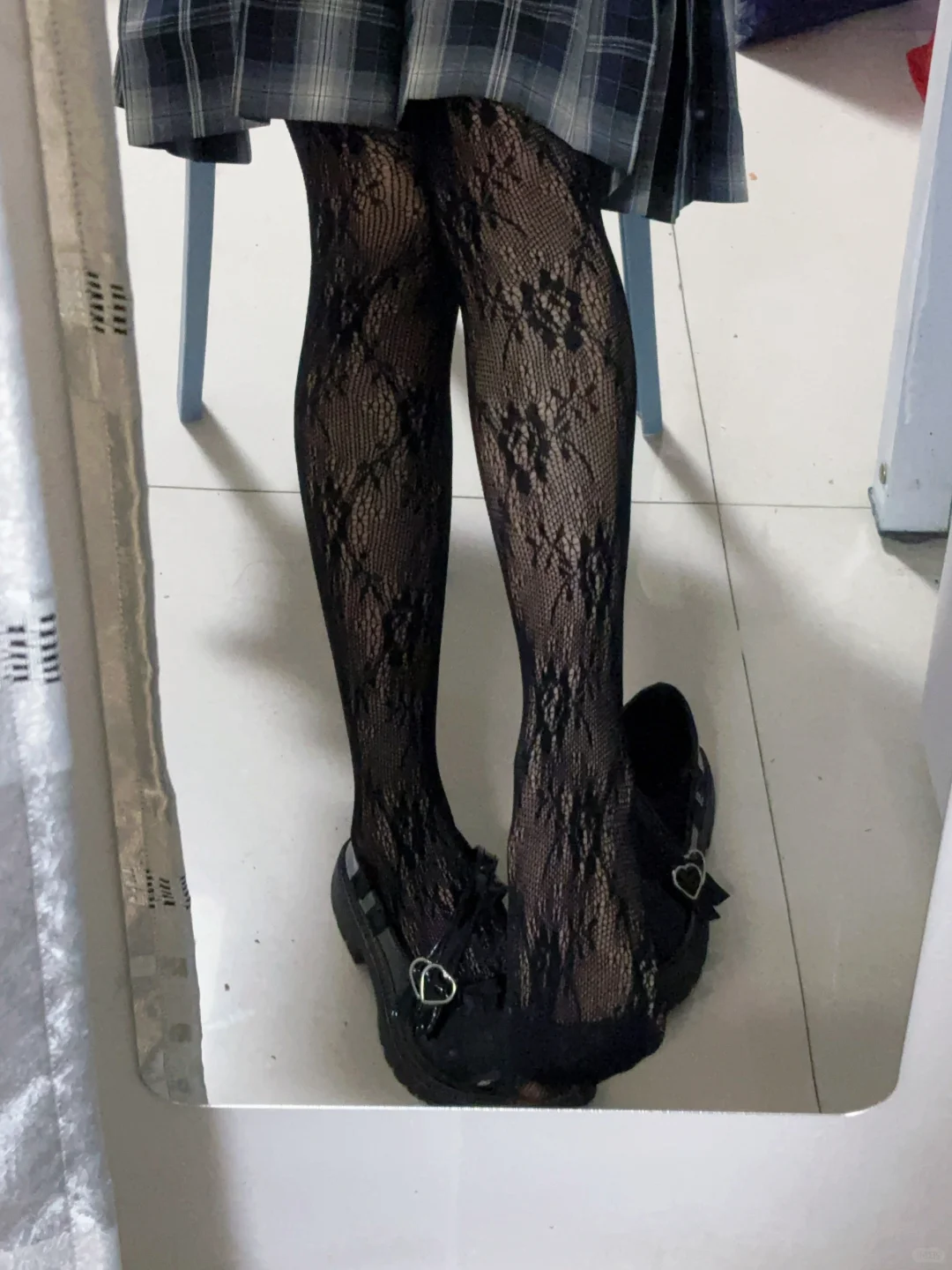 黑丝配jk裙