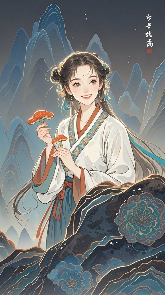 🌸簪花仕女图｜把春天揉进笔尖的神仙配色