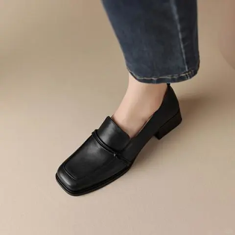 👠百丽春日棕色小皮鞋💫复古气质必备