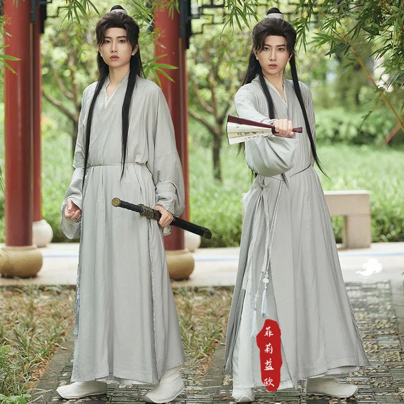 🌟上新啦！汉服男束腰直裾战袍，清冷少年感爆棚！