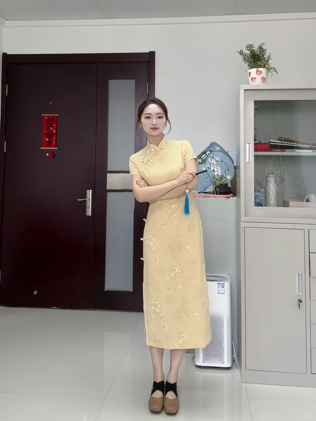 体制内穿搭｜方圆脸和旗袍太搭啦💃🏻