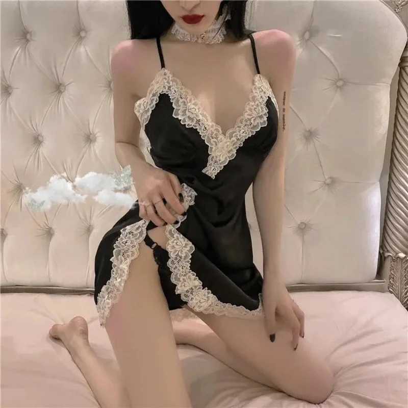 🌙诱惑法式吊带睡裙👗