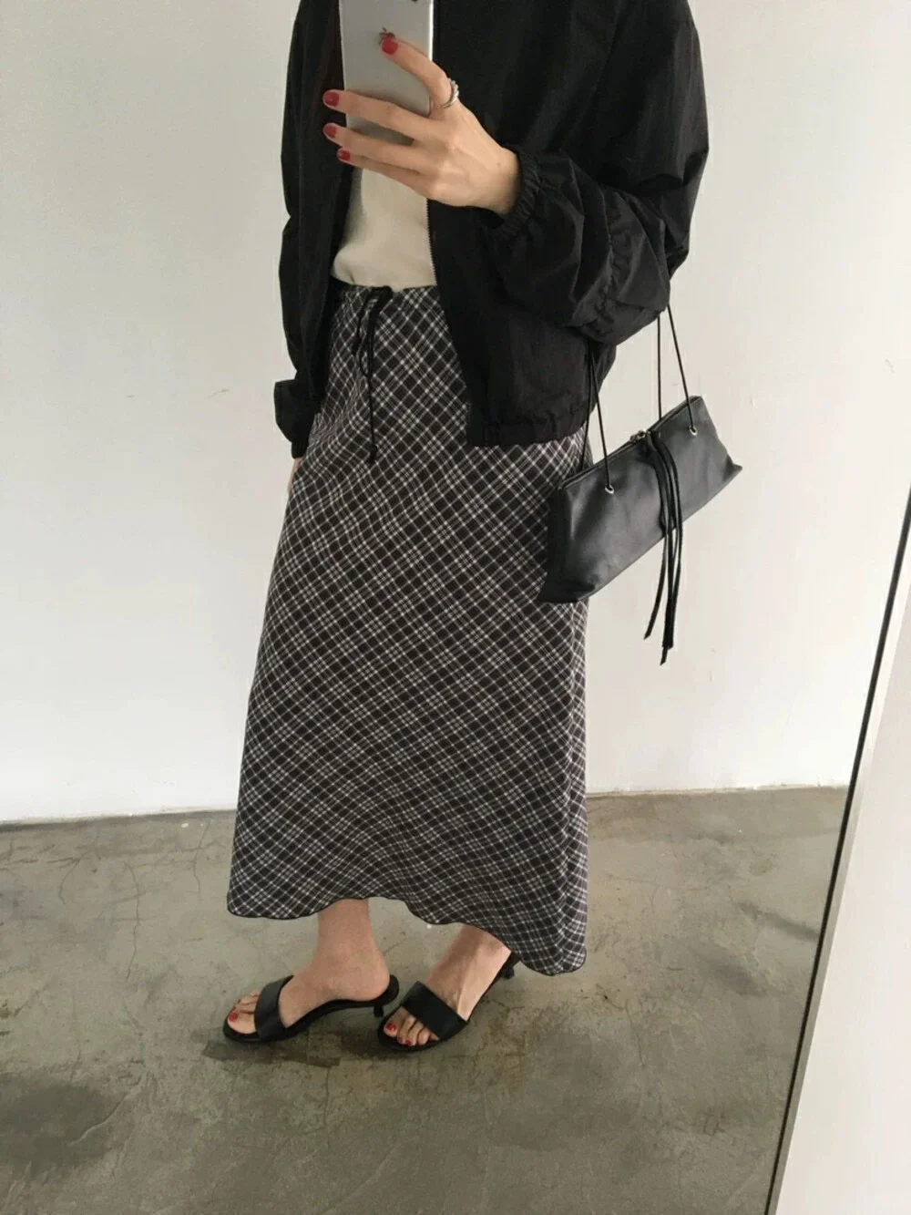 美式复古格纹裙真的好耐看