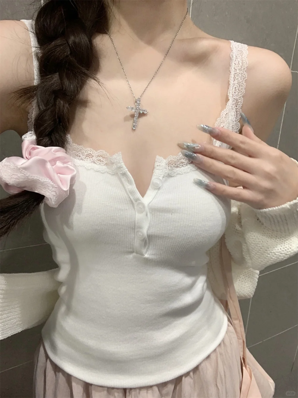 纯欲美背背心超显瘦