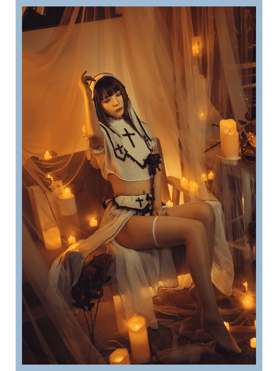 白衣修女，光影间神圣浪漫