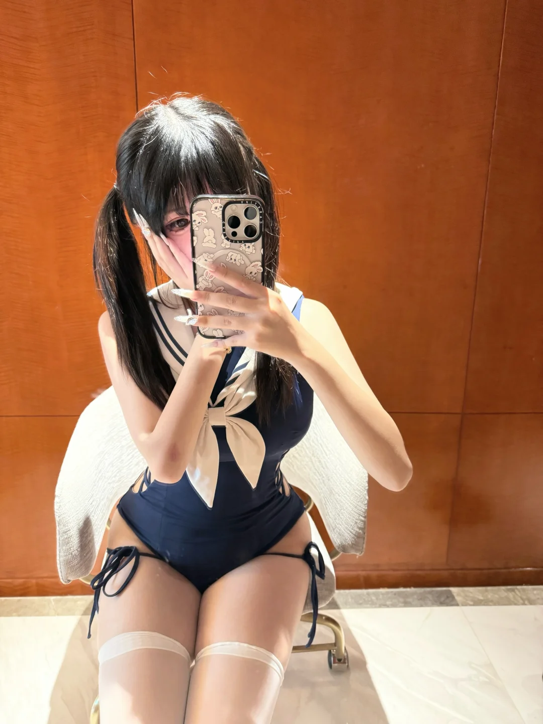 萌萌嘟兔耳泳衣