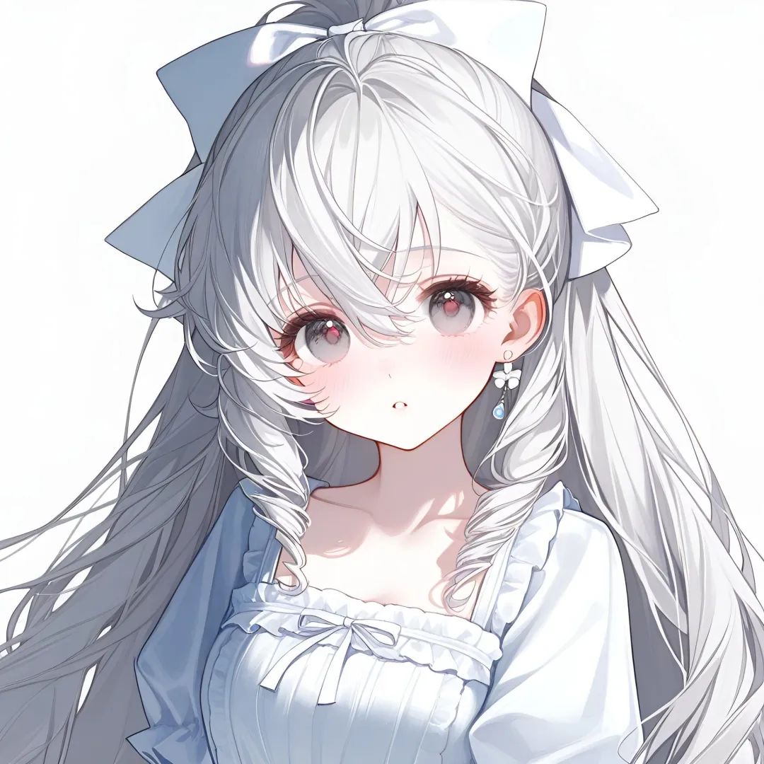 白发少女头像