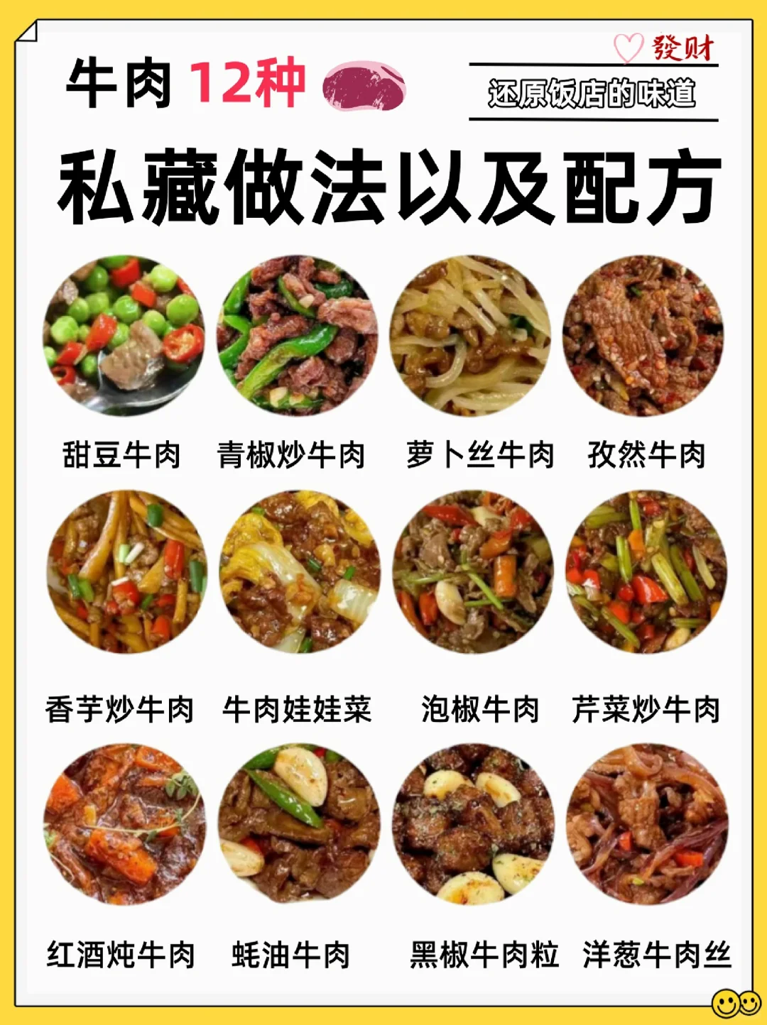 12种牛肉做法配方，给爱吃牛肉的人