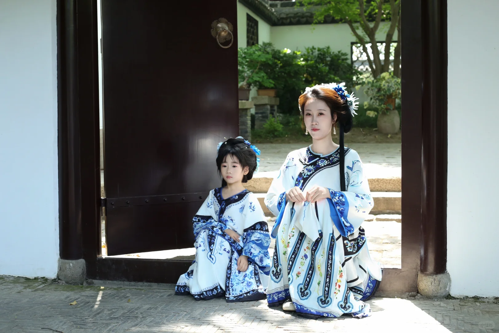 清汉女写真，母女写真