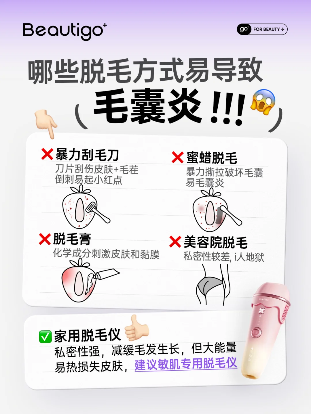 比基尼脱毛必看❗小心毛囊炎警告