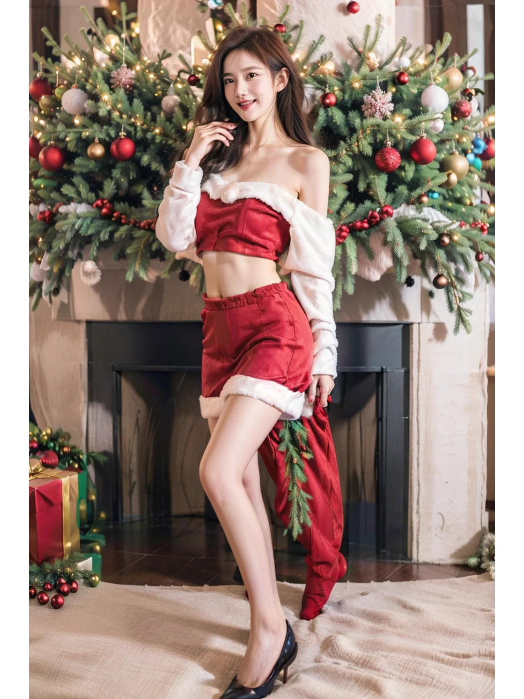 AI 写真 | 穿上圣诞节辣妹裙，一起嗨起来！