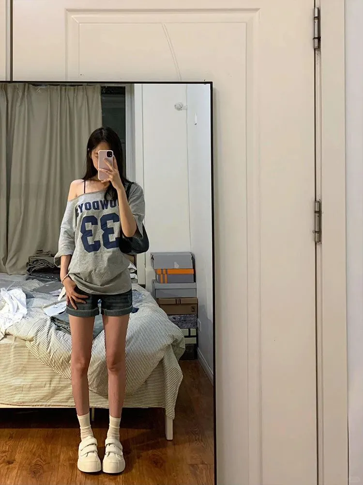 👚夏日必备！格子露肩t恤🌞