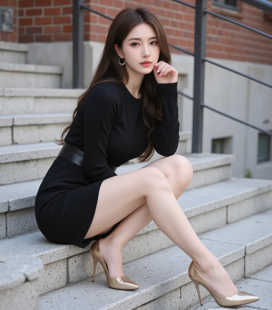 一组美女公园照（附提示词）