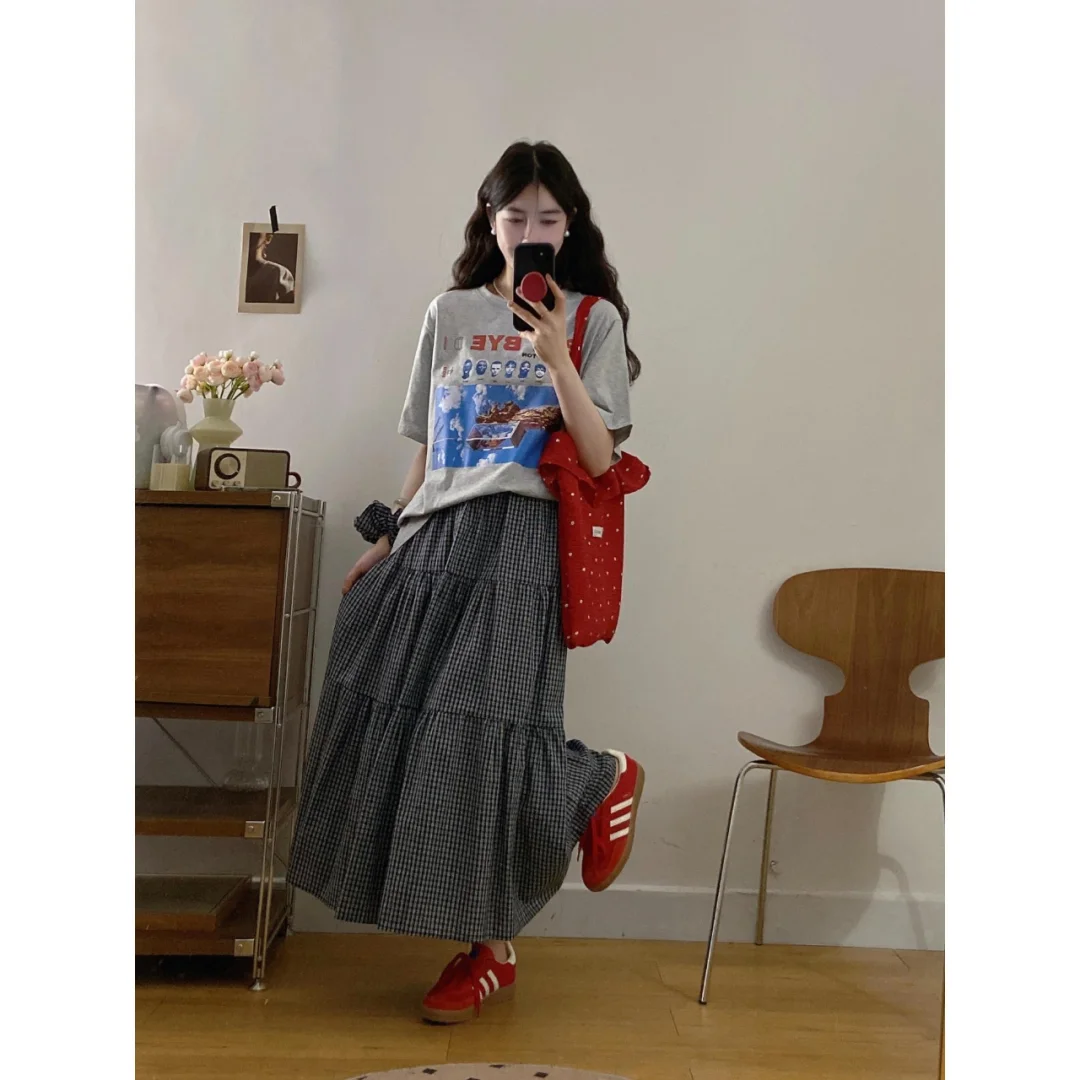 大码微胖休闲套装女夏季短袖上衣胖MM遮肚