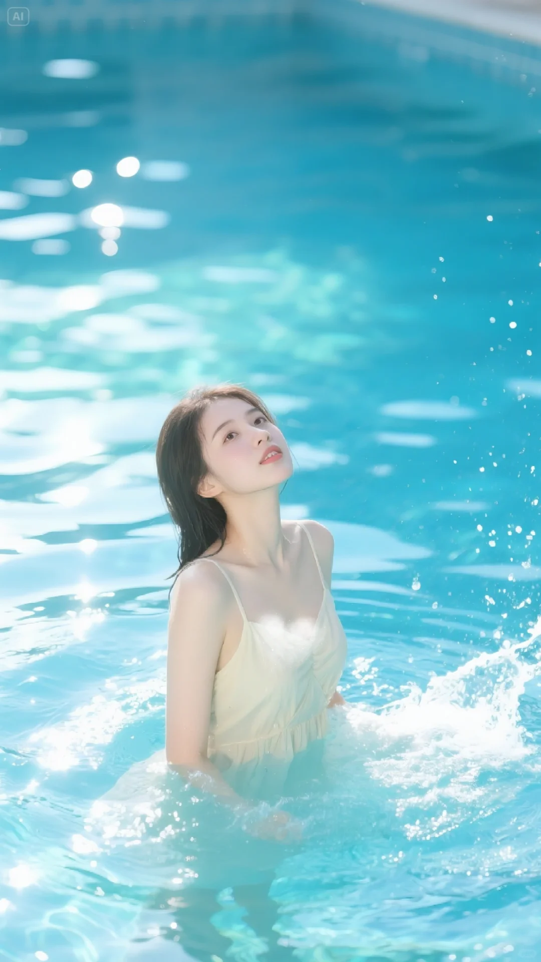 泳池氛围感写真、泳池拍照太出片了！