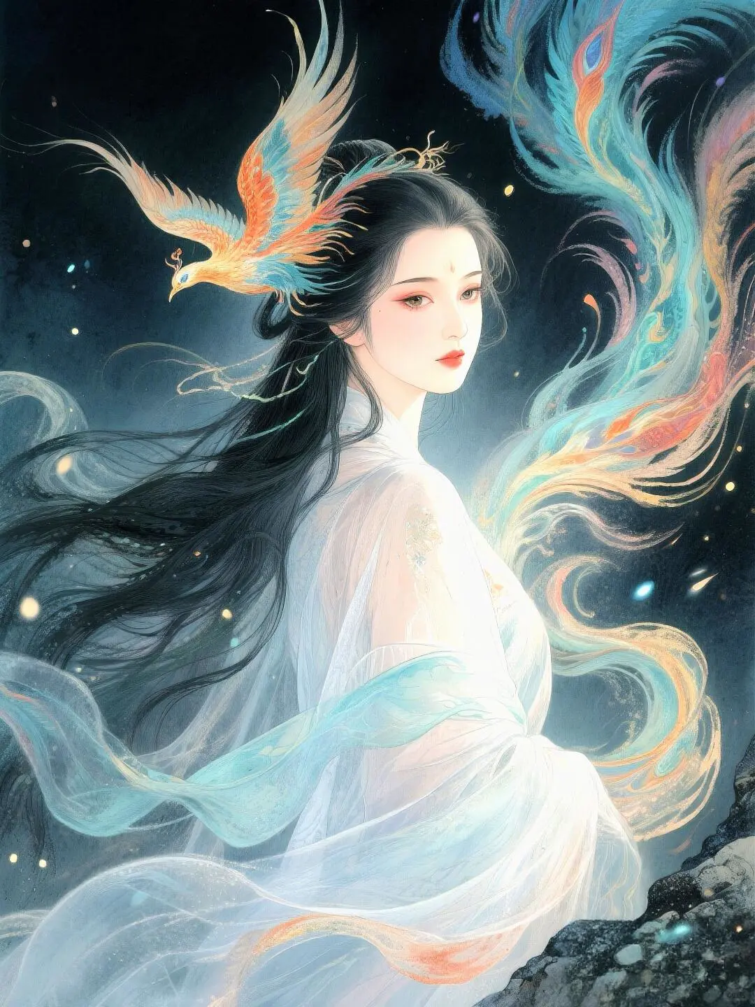 中式美学｜凤凰般美丽的女子