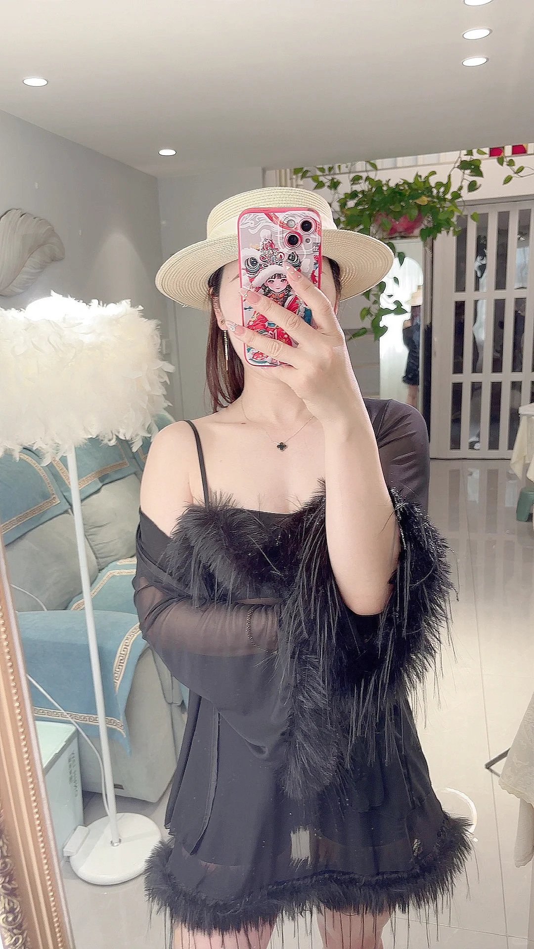 谁都无法抗拒的羽毛网纱❗️氛围感拉满❤️