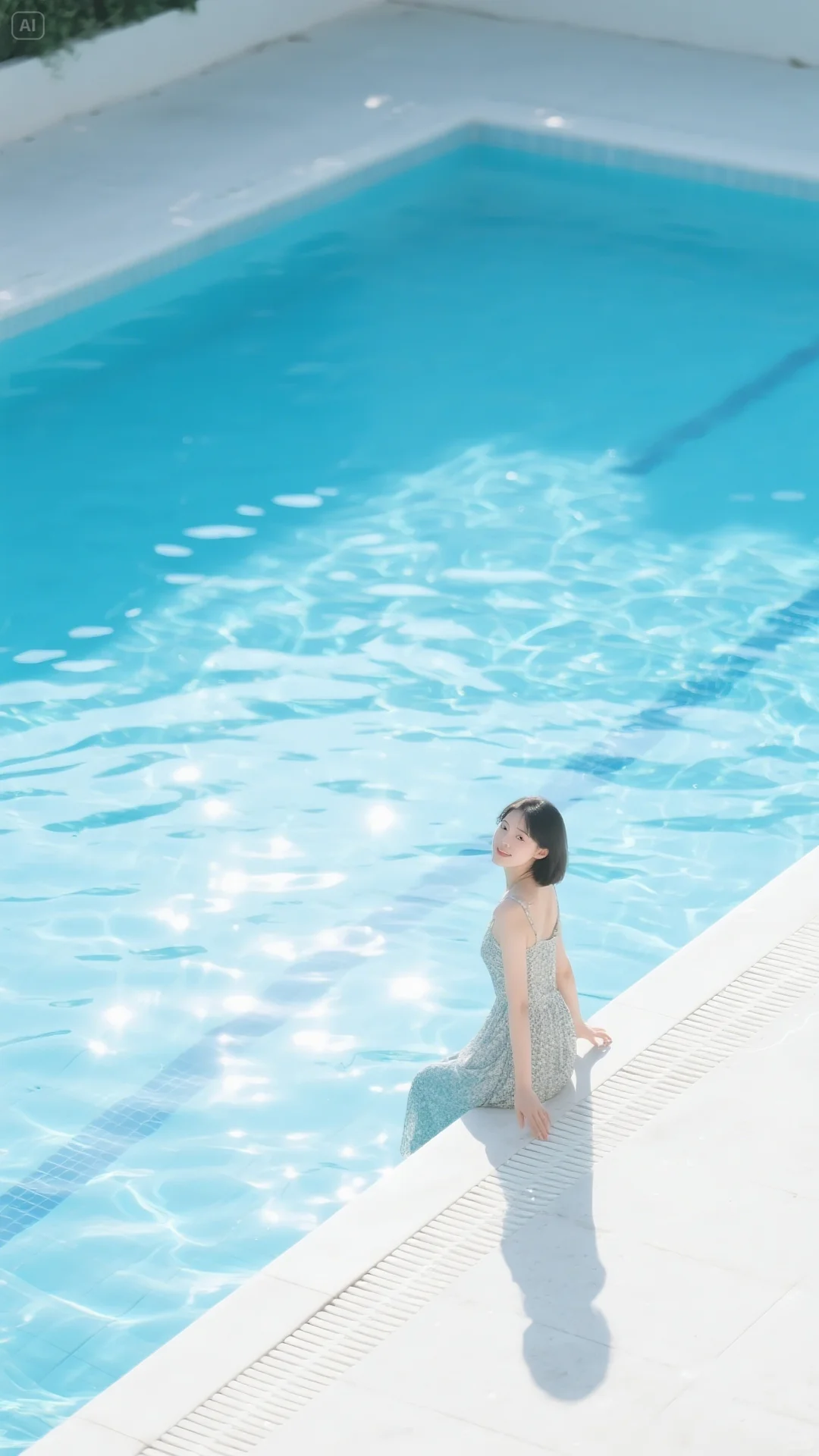 泳池氛围感写真、泳池拍照太出片了！