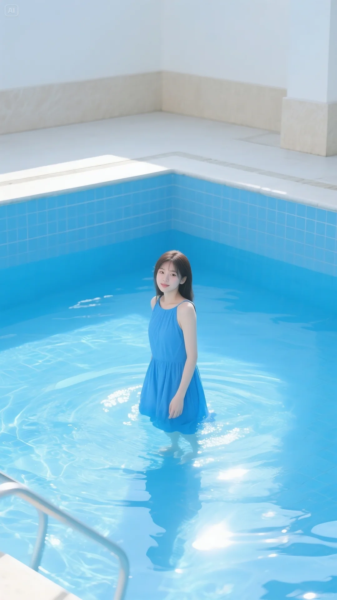 泳池氛围感写真、泳池拍照太出片了！