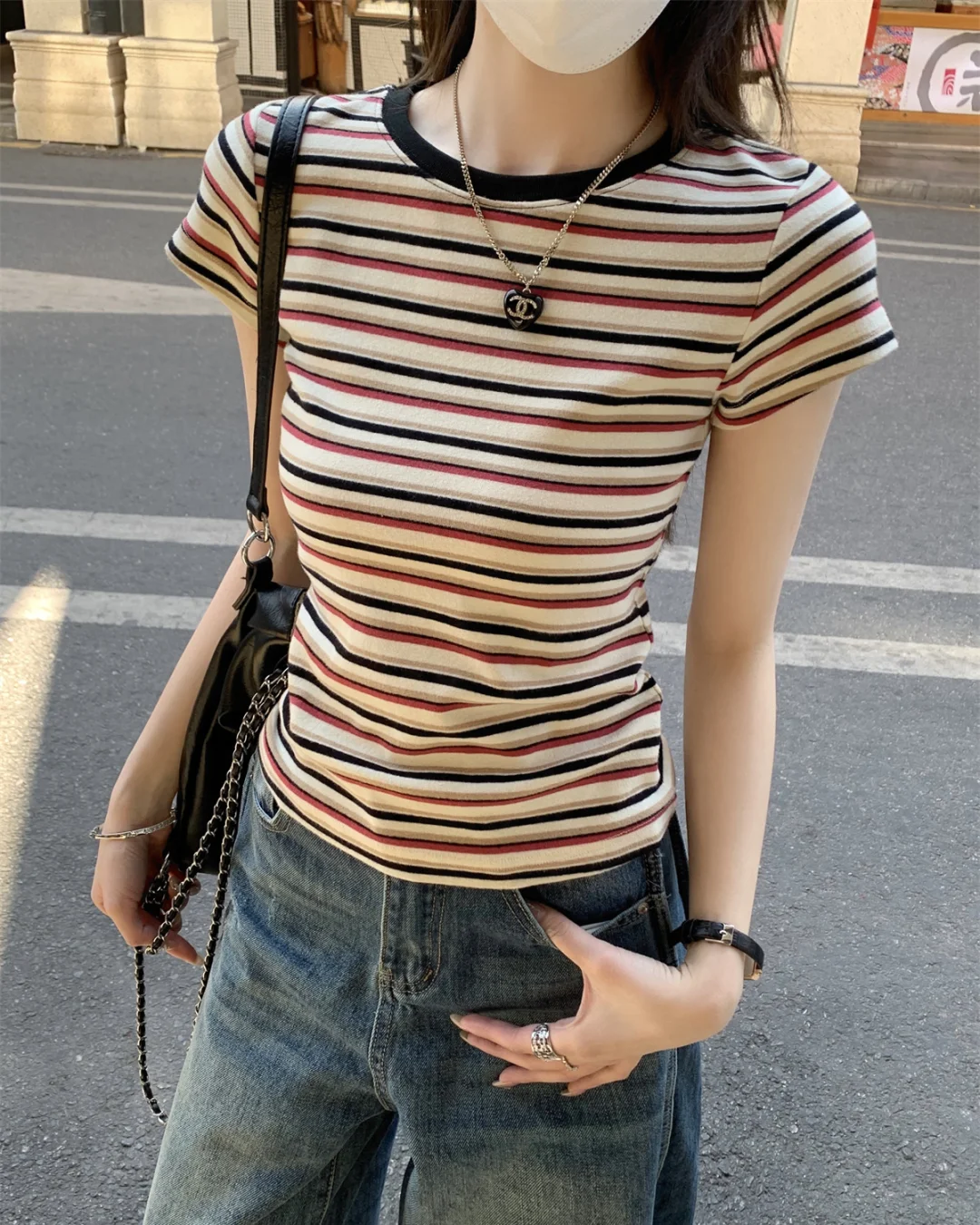 👚夏季新款|显白神器条纹T恤👚