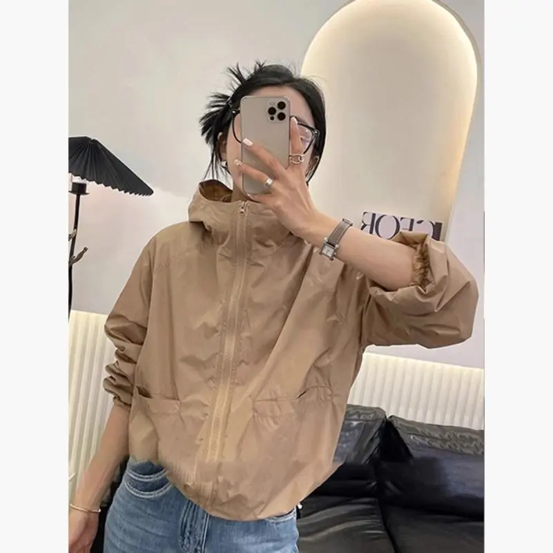 粉色连帽防晒衣女款2025夏季新款休闲宽