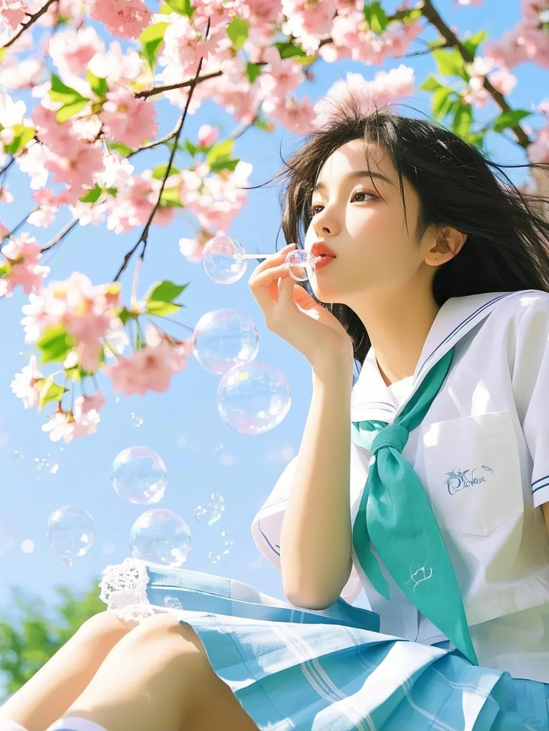 被樱花吻过的少女感穿搭