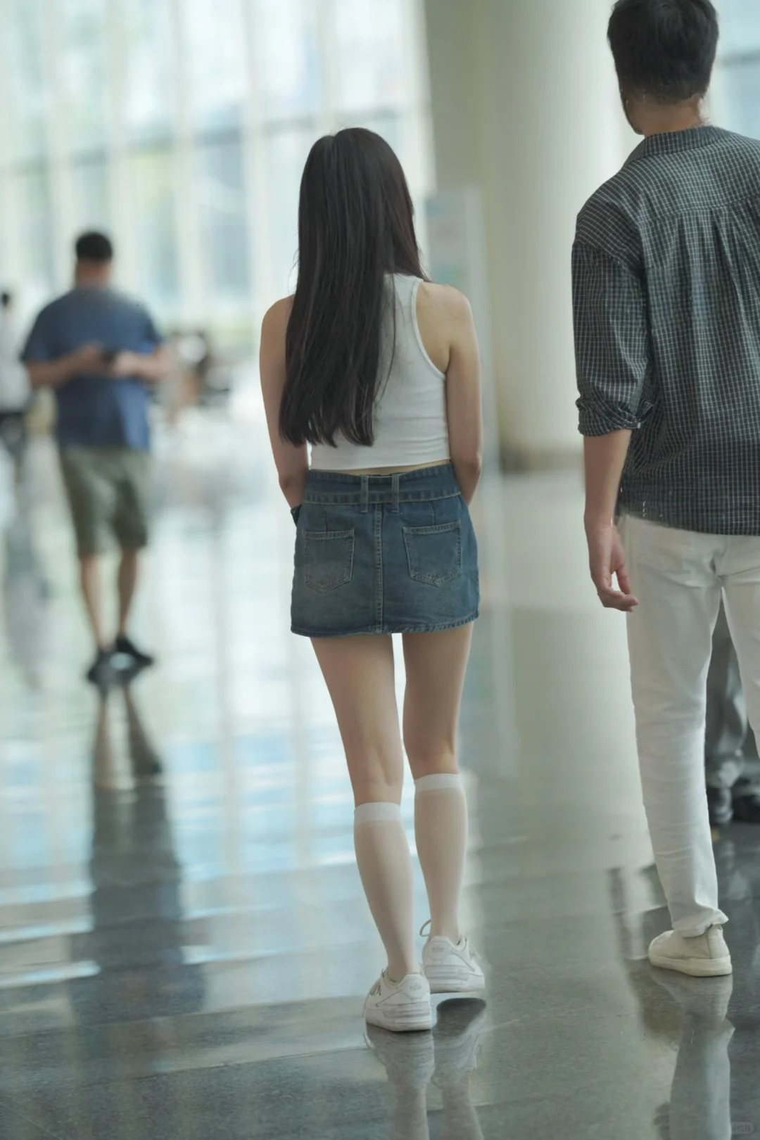 白丝小腿袜 清新靓丽