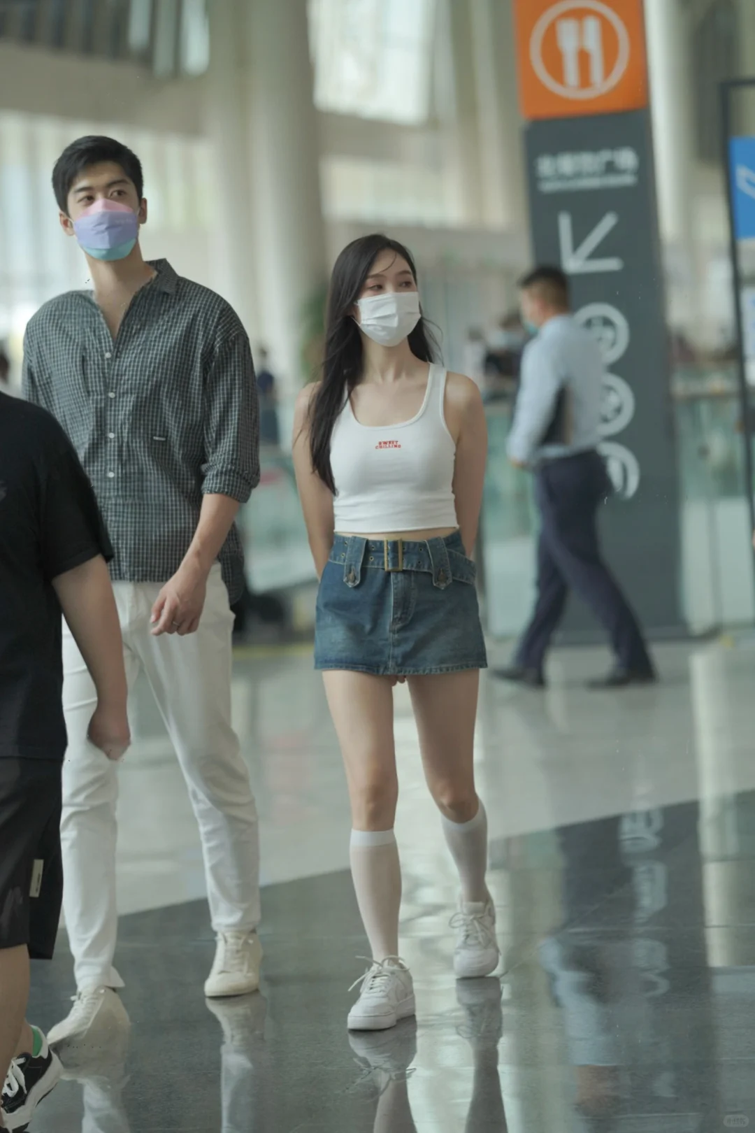 白丝小腿袜 清新靓丽