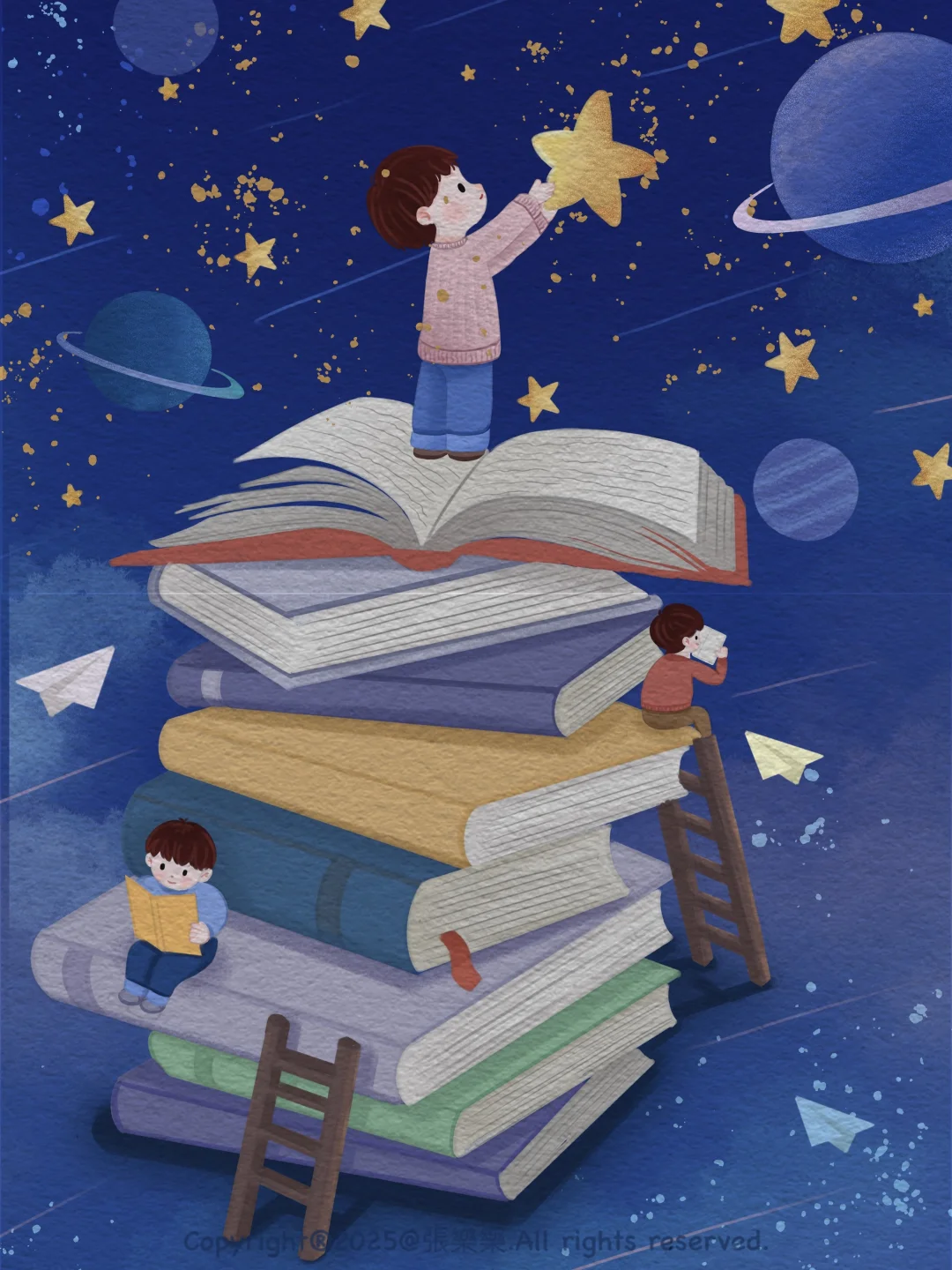 读书日插画l📖一次阅读就是一次心灵之旅