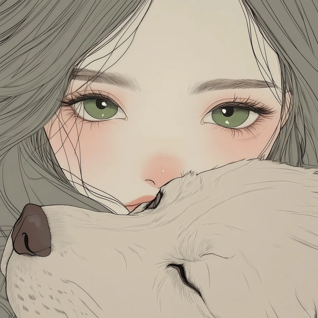 女生头像|狗狗与少女🐶