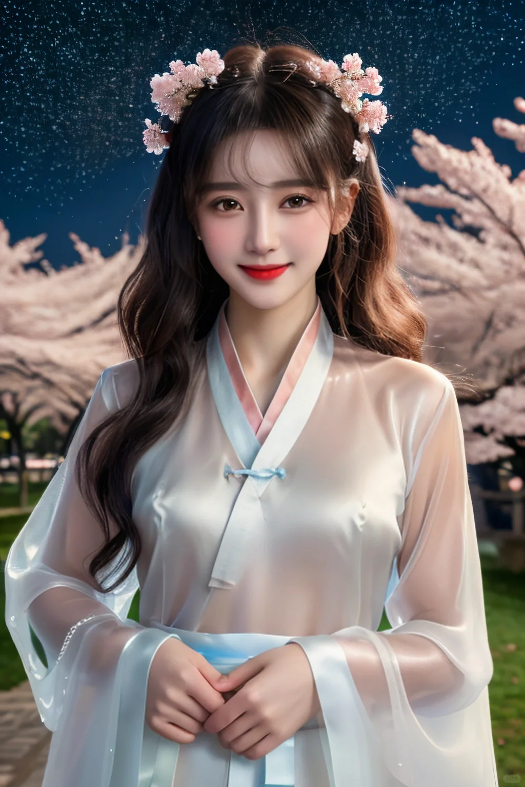 你风姿娉婷婉约，容貌娇艳俏丽(AI绘画)