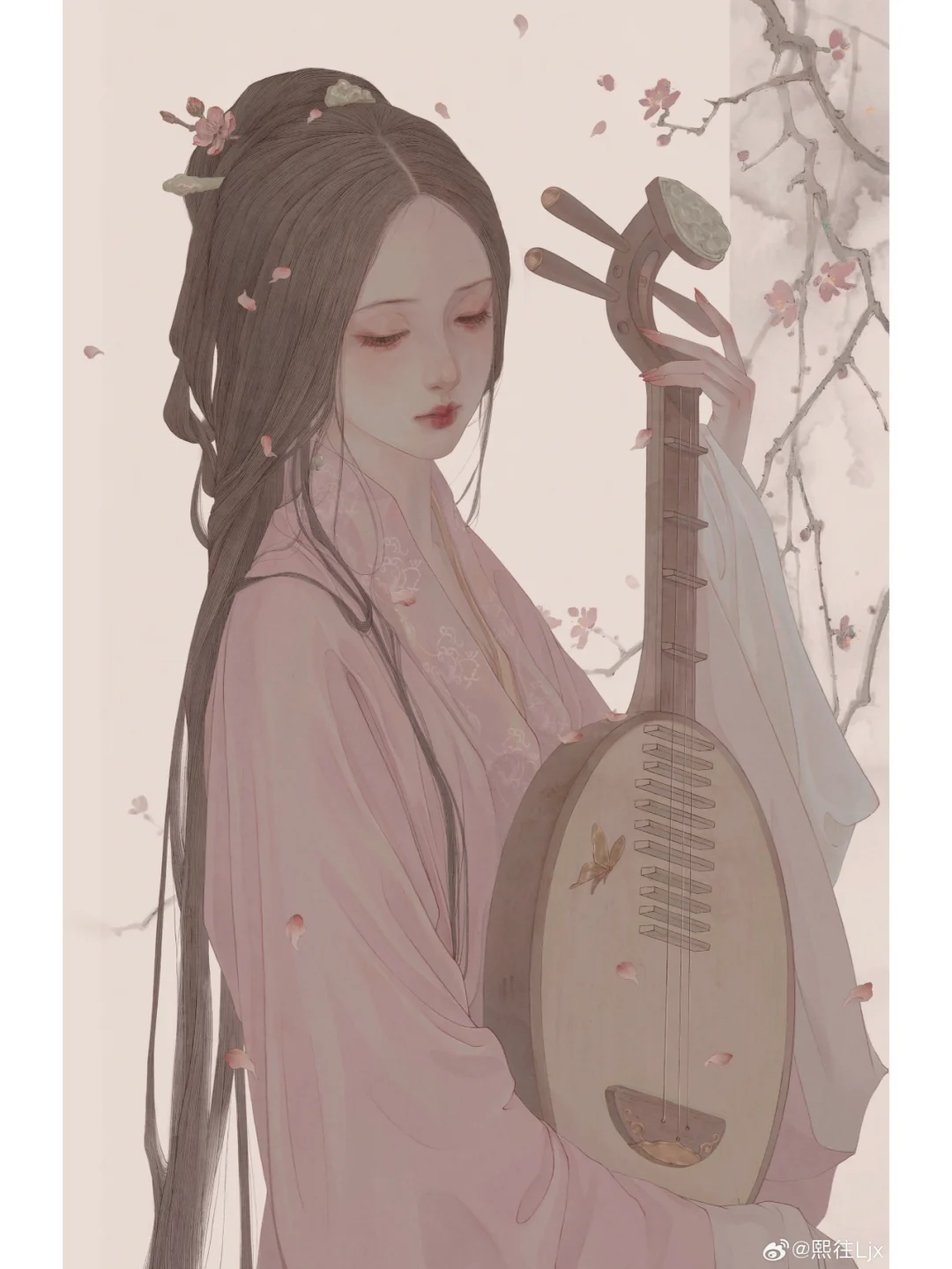 插画 | 美到发丝，没有平替的古风美人