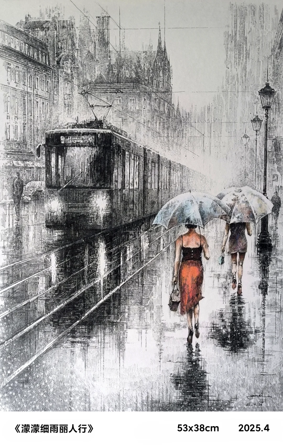 《濛濛细雨丽人行》