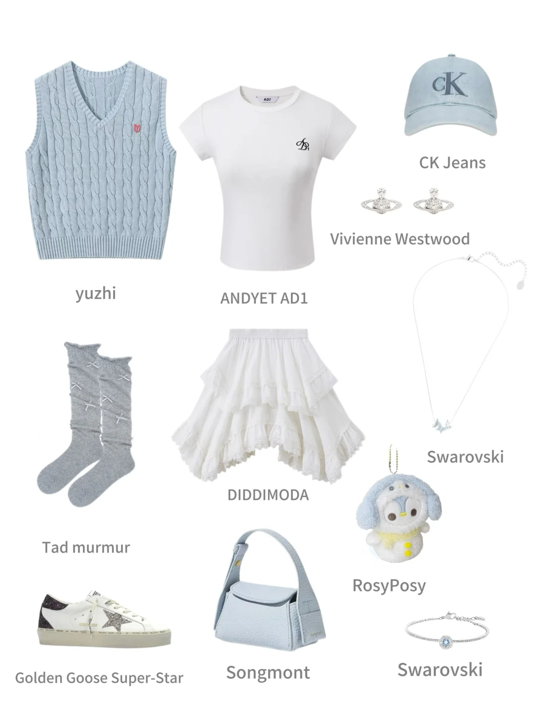 OOTD｜温柔白水轻氧穿搭🫧 ⊹꙳ 🩰 ⊹꙳ 🧴